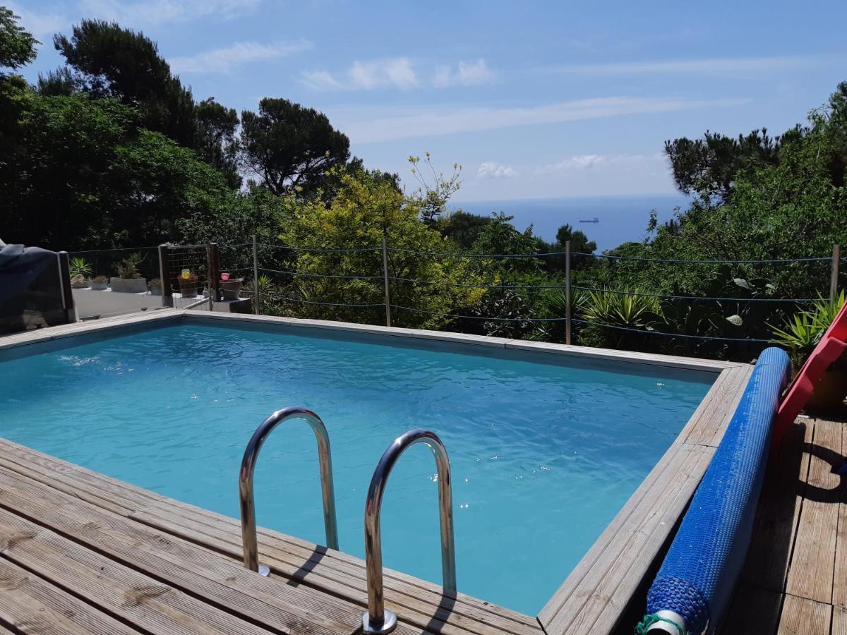 Haut De Villa Au Mont St Clair Vue Exceptionnelle Mer Et Foret Terrasses, Piscine, Petanque, Solarium Prives Sète Exteriör bild
